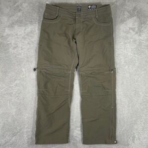 Kuhl Liberator Convertible Pants Men's 40x30 Olive Zip Off Hiking Outdoor